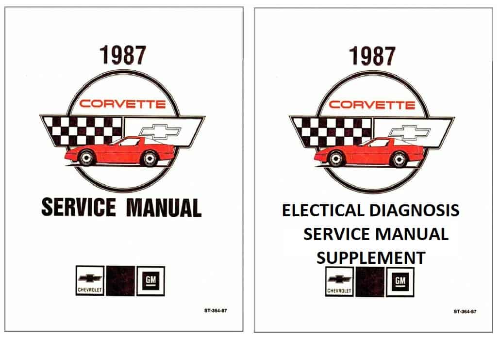 1987 Corvette Service manual Set GM